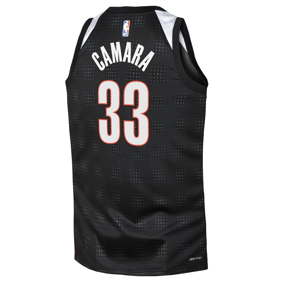 Toumani Camara 33 Portland Trail Blazers 2024/25 Swingman Playe City Edition Black NBA Jersey Youth