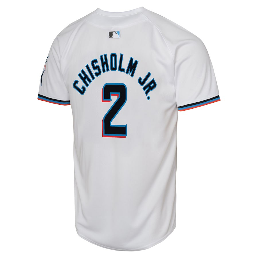 Jazz Chisholm 2 Miami Marlins Home Limited Player White MLB Jersey Youth