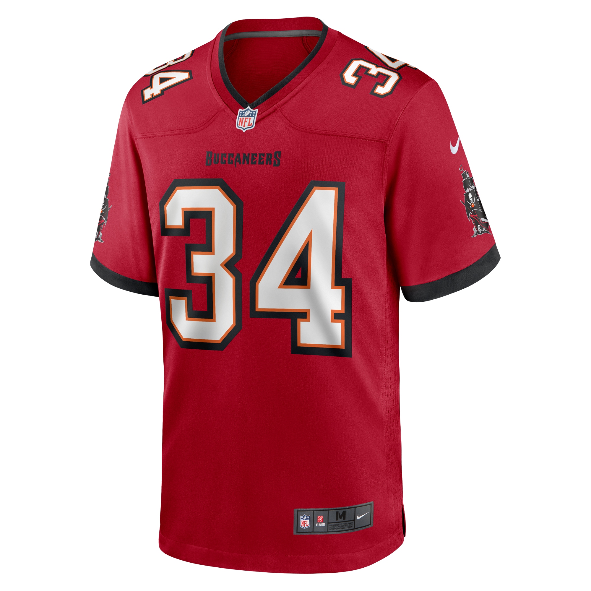 Tampa Bay Buccaneers Bryce Hall Red Team Game NFL Jersey Men's