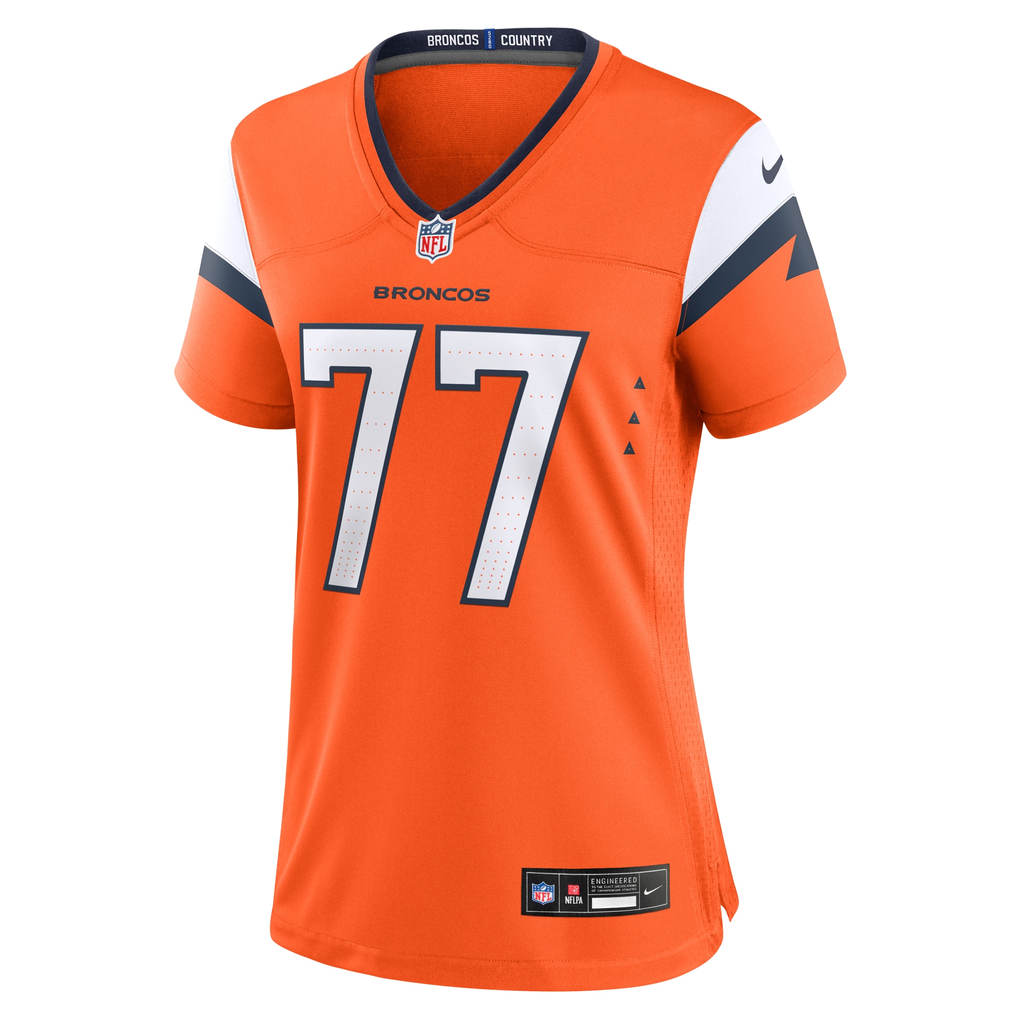 Denver Broncos Quinn Meinerz Orange Team Game NFL Jersey Women's
