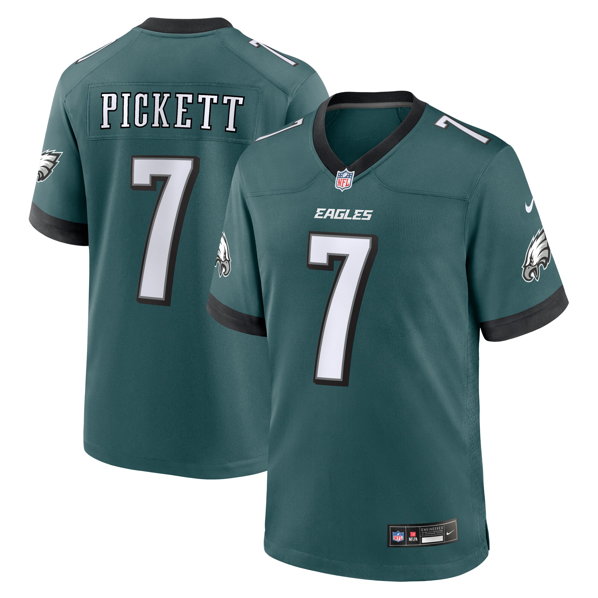 Philadelphia Eagles Kenny Pickett Midnight Green Game NFL Jersey Men's