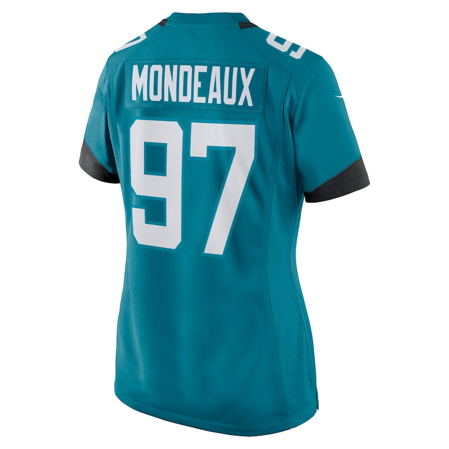 Henry Mondeaux 97 Jacksonville Jaguars Game Teal NFL Jersey Women's
