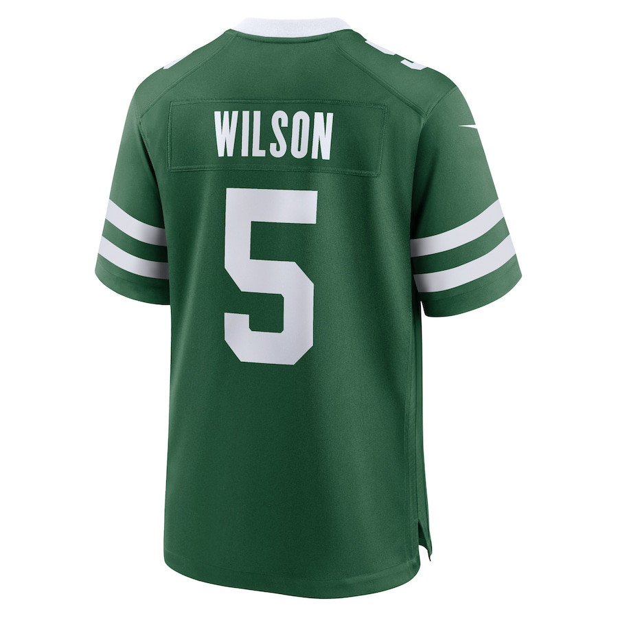 Garrett Wilson 5 New York Jets Game Legacy Green NFL Jersey Men's