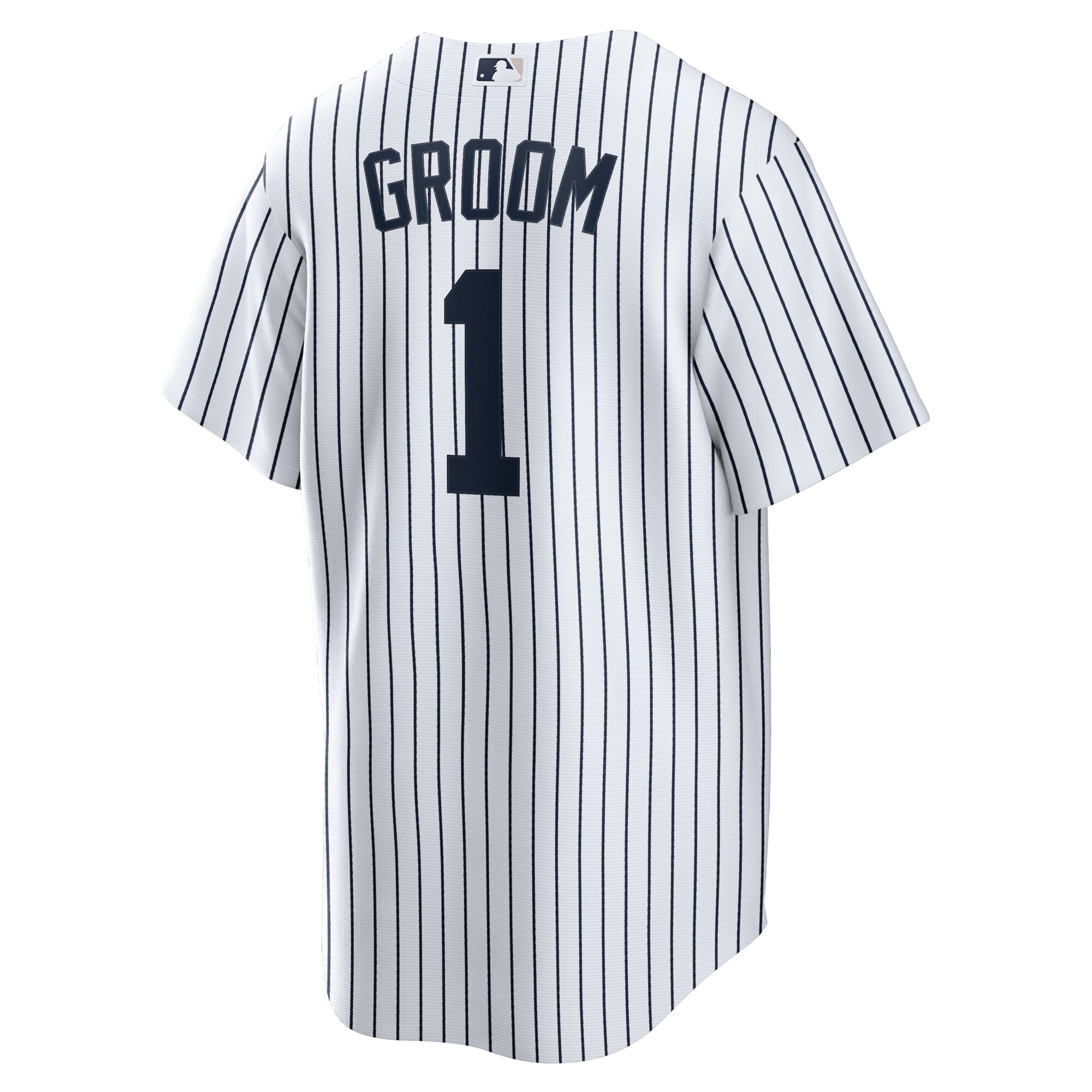 New York Yankees White #1 Groom Home MLB Jersey Men's