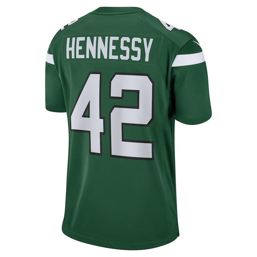 Thomas Hennessy 42 New York Jets Game Gotham Green NFL Jersey Men's