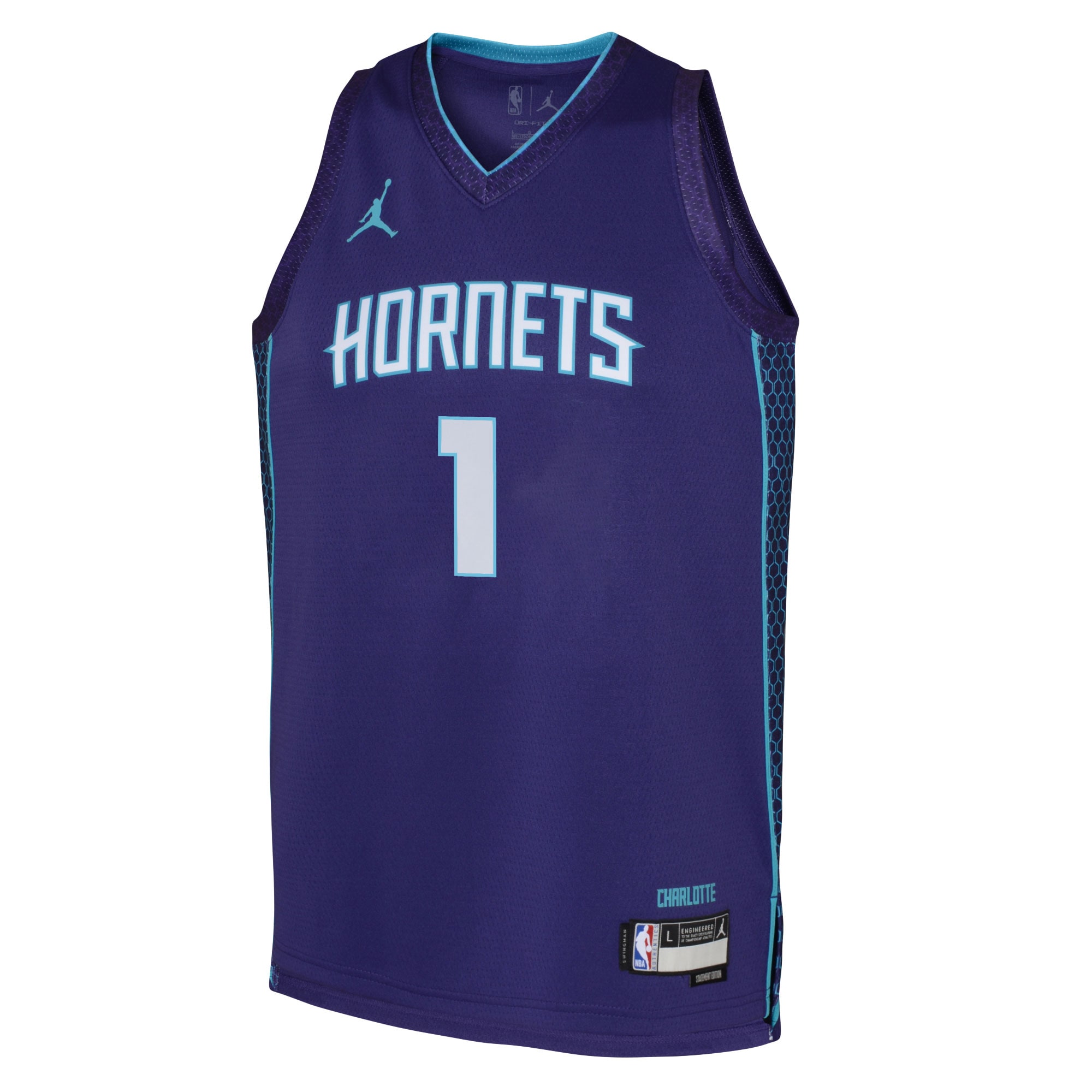 Jordan Brand LaMelo Ball Purple Charlotte Hornets Swingman Statement Edition NBA Jersey Youth
