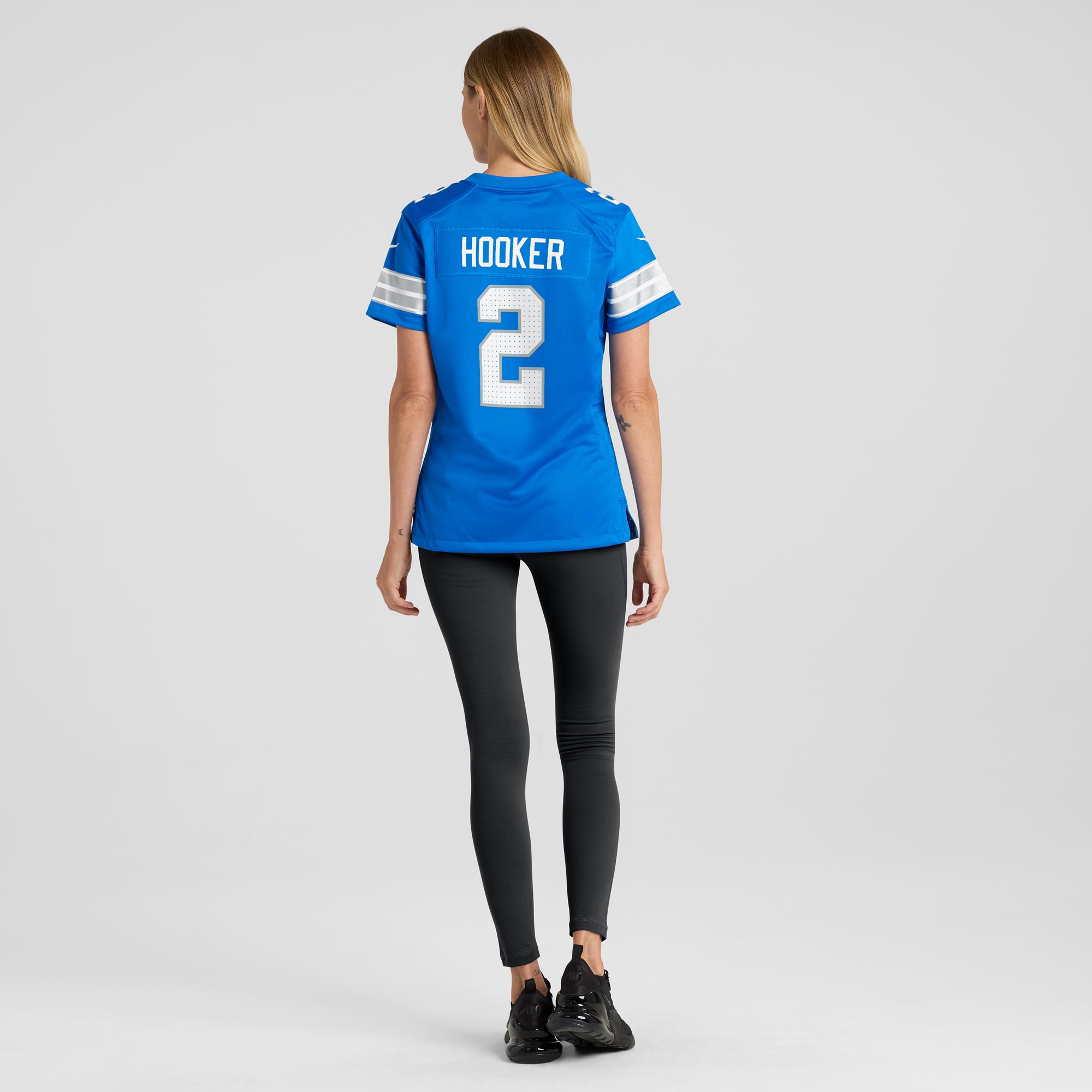 Detroit Lions Hendon Hooker Blue Team Game NFL Jersey Women's