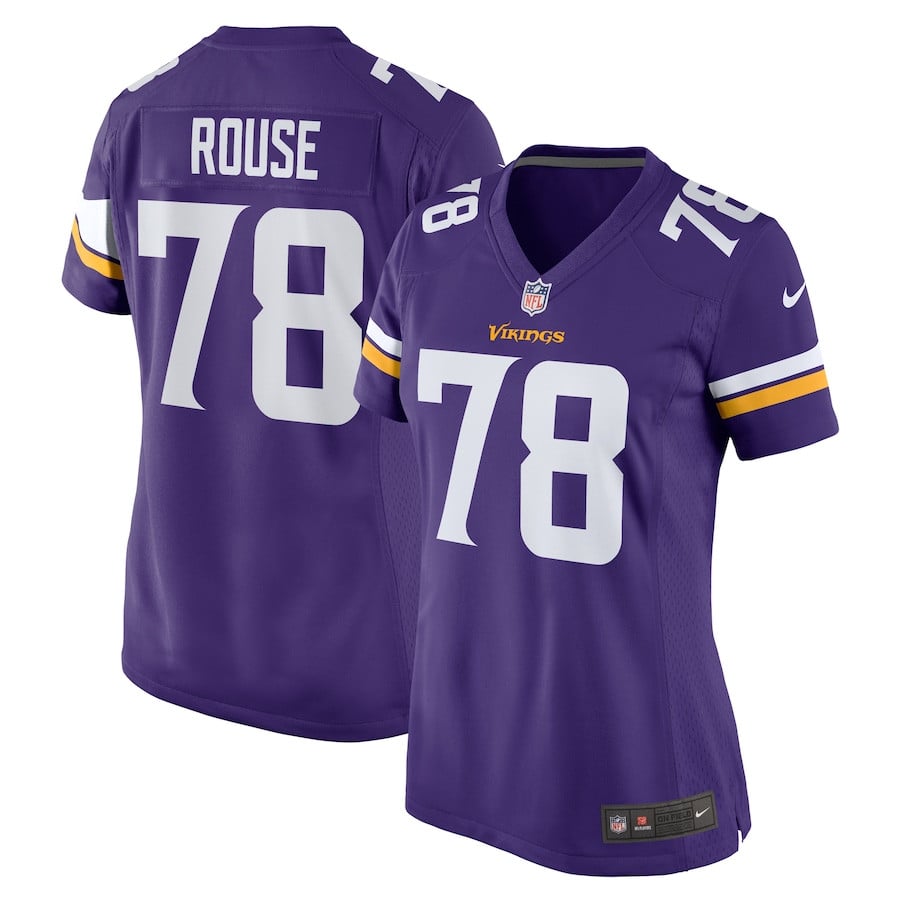 Walter Rouse 78 Minnesota Vikings Game Purple NFL Jersey Women's