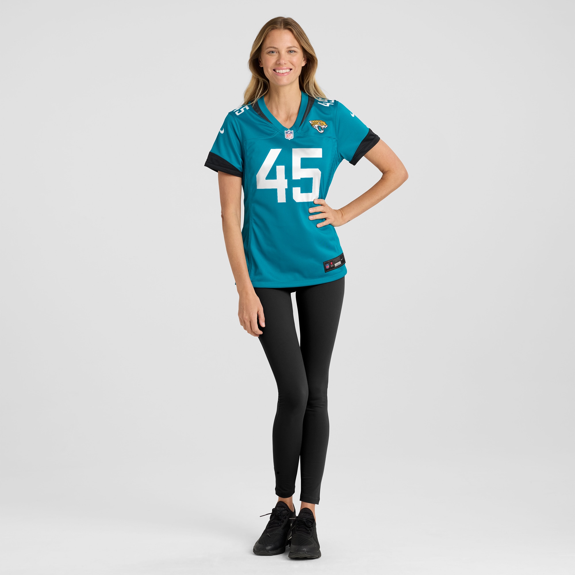 Jacksonville Jaguars Tucker Addington Teal Team Game NFL Jersey Women's