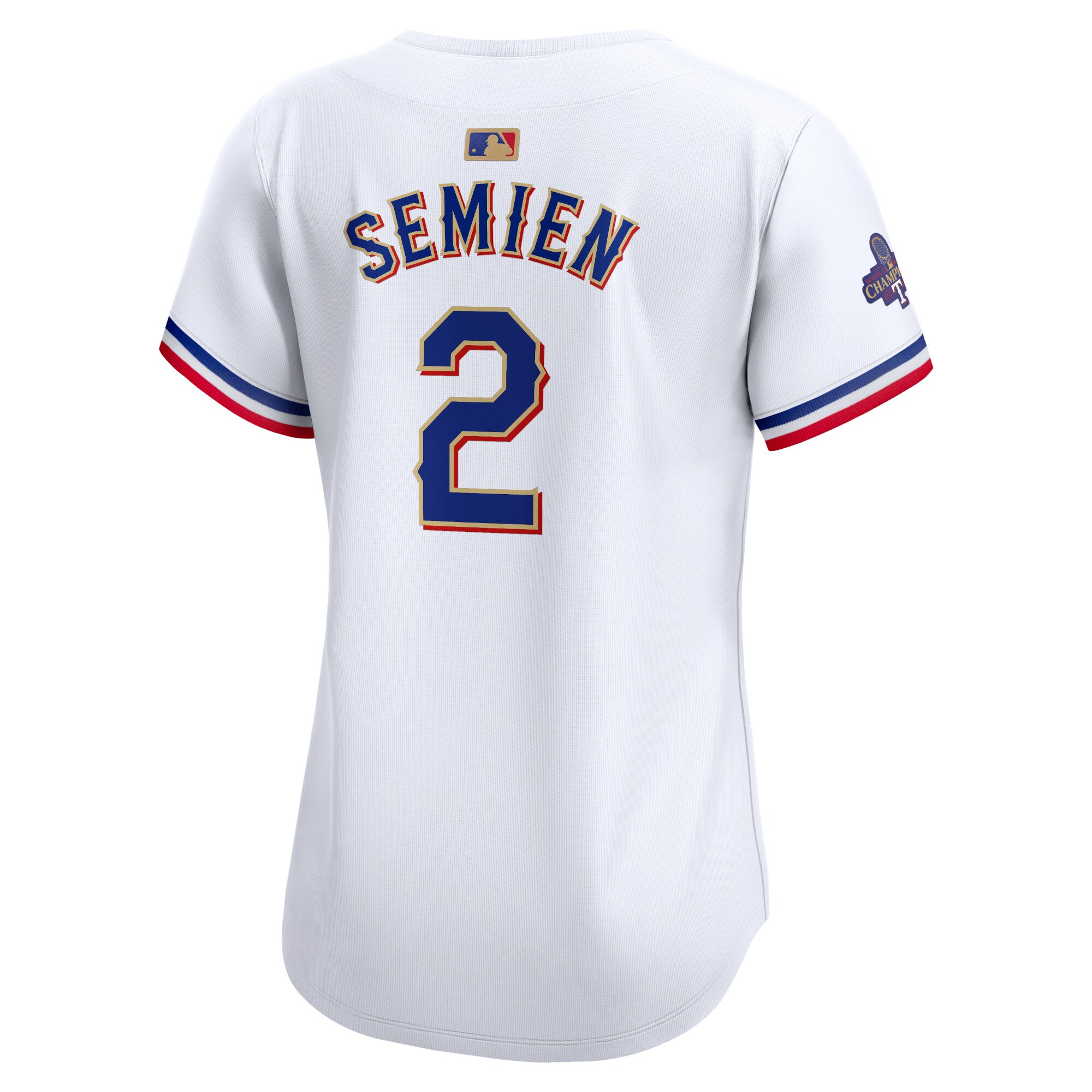 Texas Rangers Marcus Semien White 2024 Gold Collection Limited Player MLB Jersey Women's