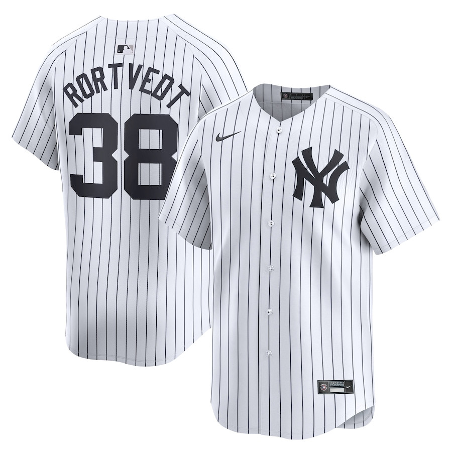 Ben Rortvedt 38 New York Yankees Home Limited White MLB Jersey Men's