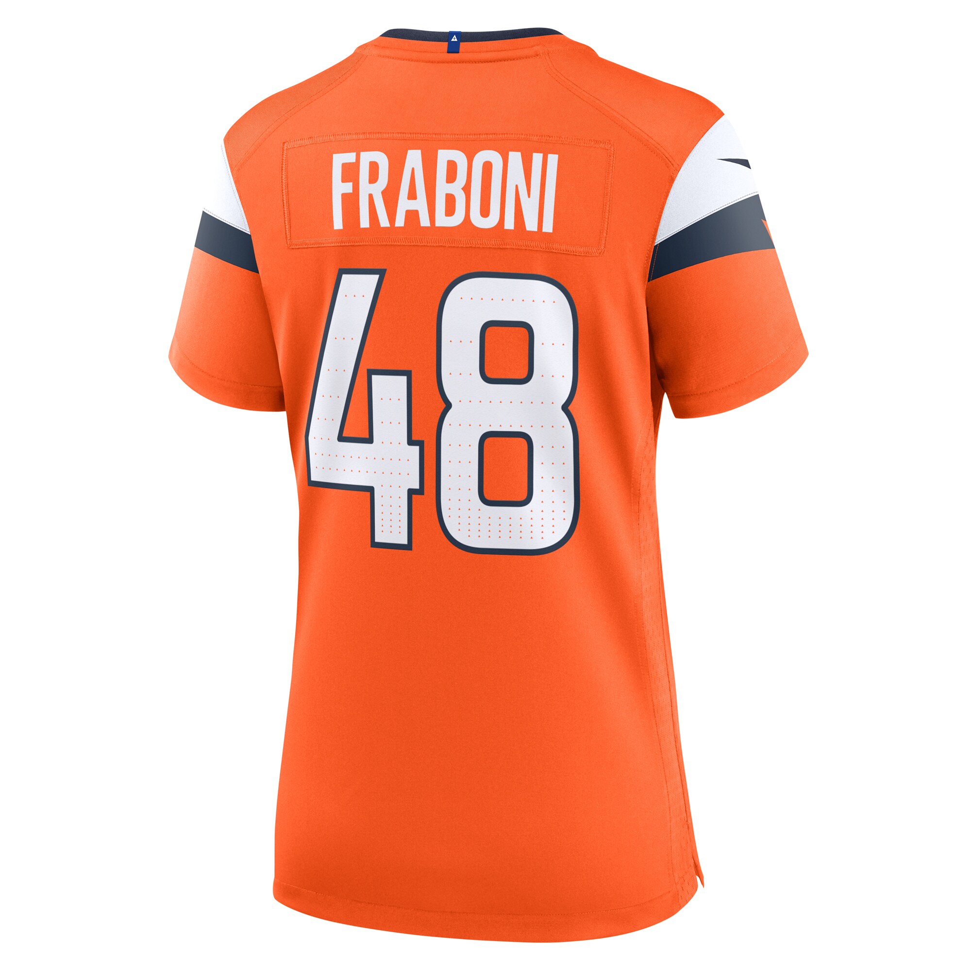 Denver Broncos Mitchell Fraboni Orange Team Game NFL Jersey Women's