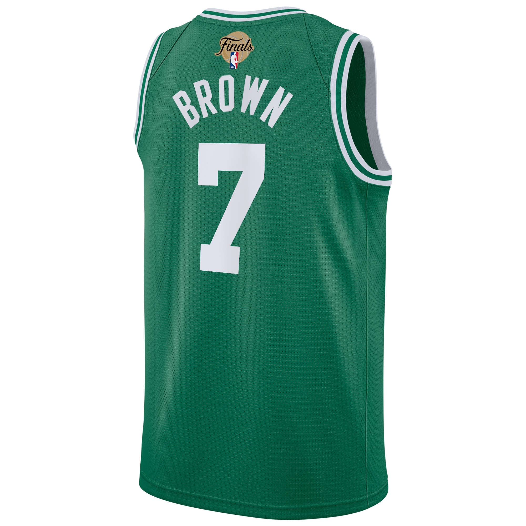 Boston Celtics Icon Edition Finals Patch 2024 Swingman Kelly Green Jaylen Brow NBA Jersey Youth