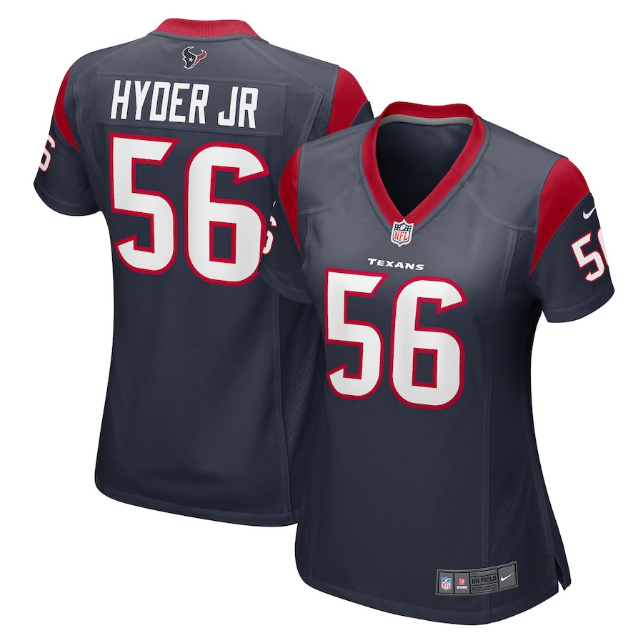 Kerry Hyder Jr. 56 Houston Texans Game Navy NFL Jersey Women's
