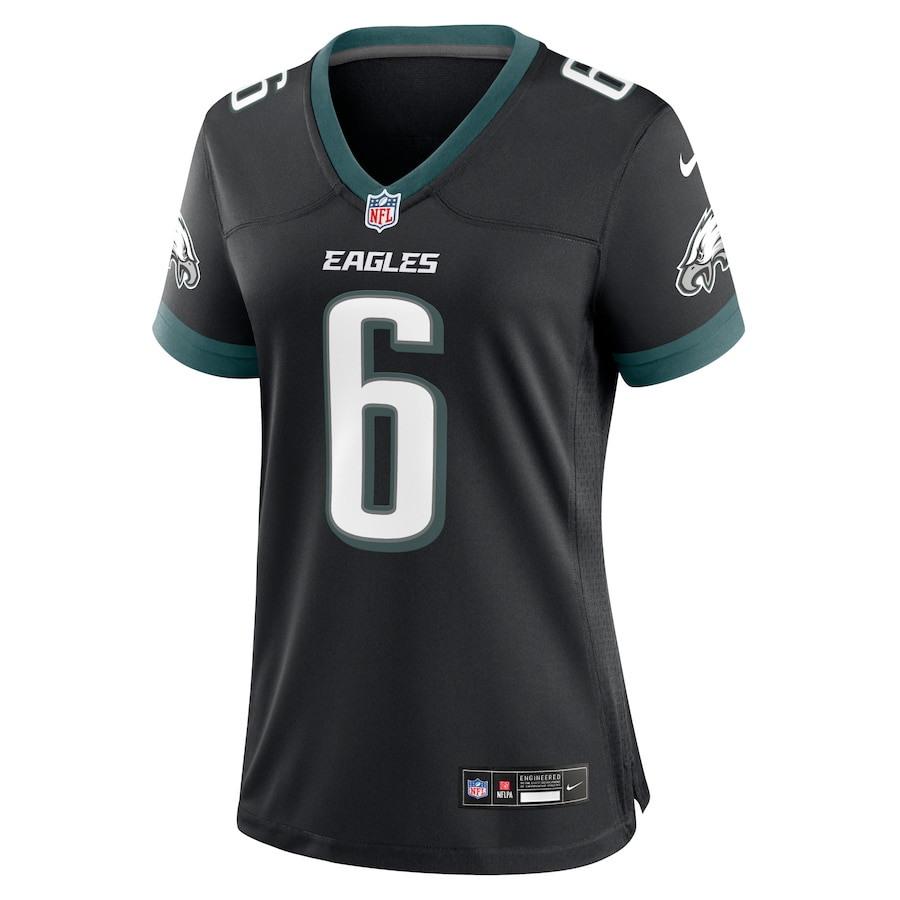 DeVonta Smith 6 Philadelphia Eagles Alternate Game Black NFL Jersey Women's