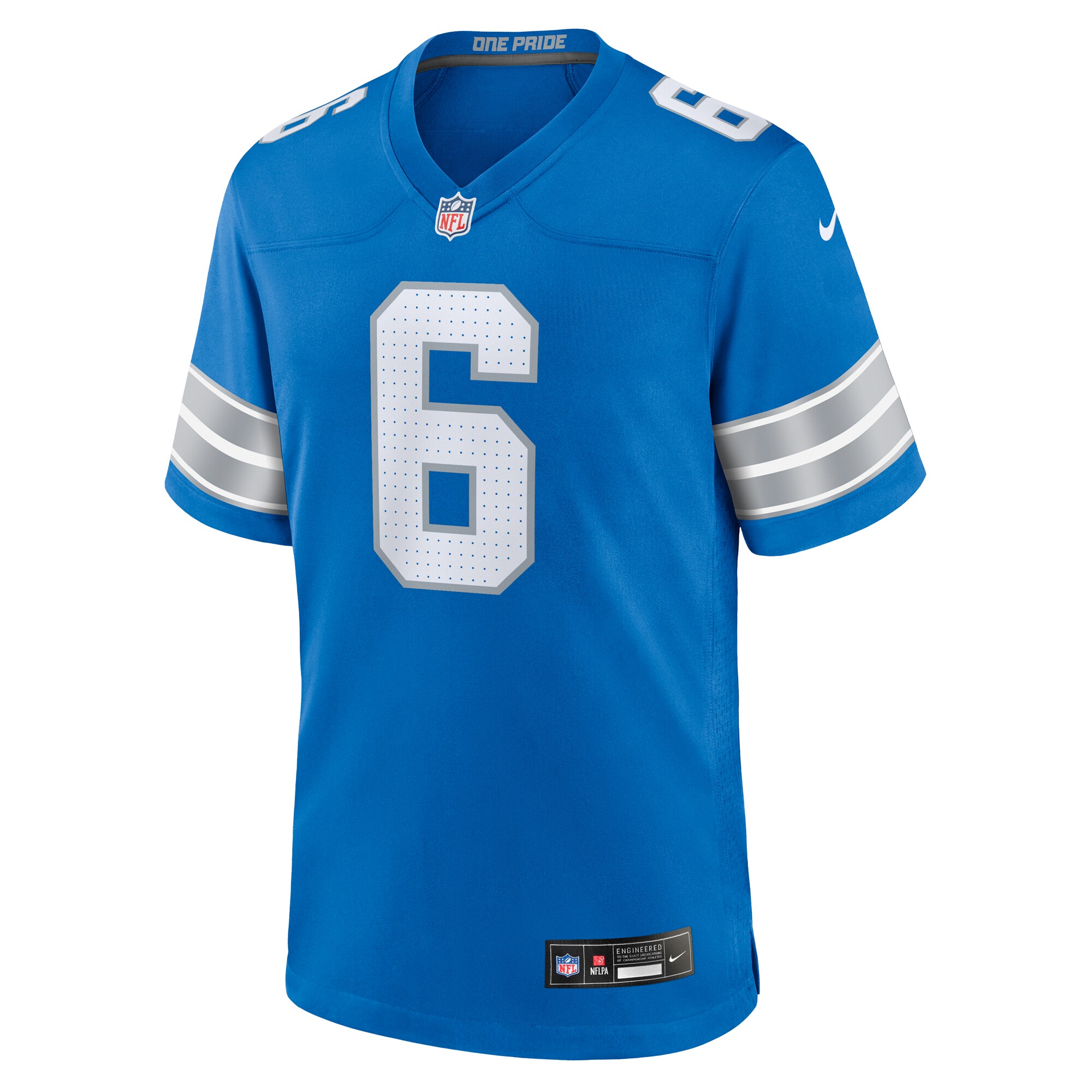 Detroit Lions Ifeatu Melifonwu Blue Team Game NFL Jersey Men's