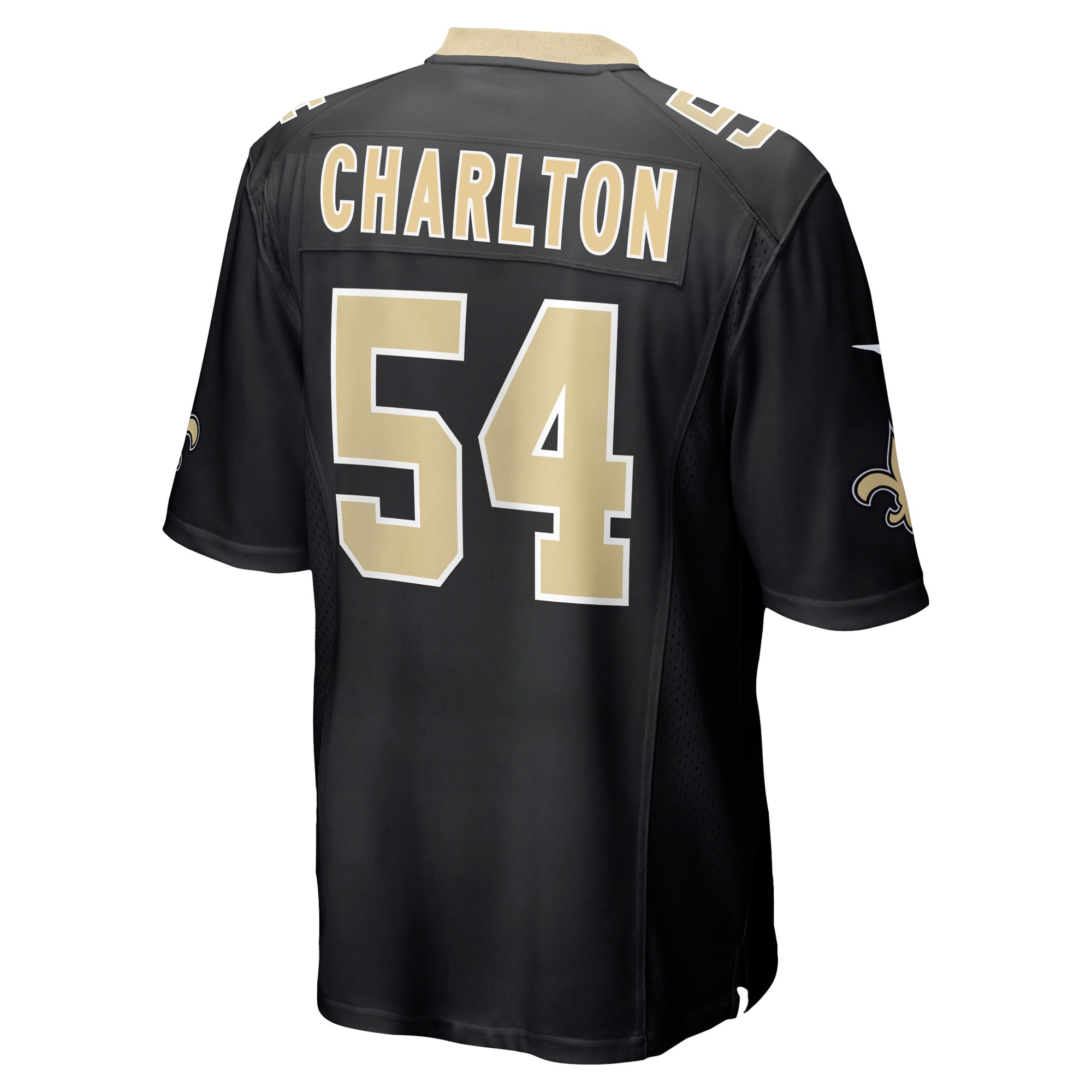 New Orleans Saints Taco Charlton Black Game Player NFL Jersey Men's