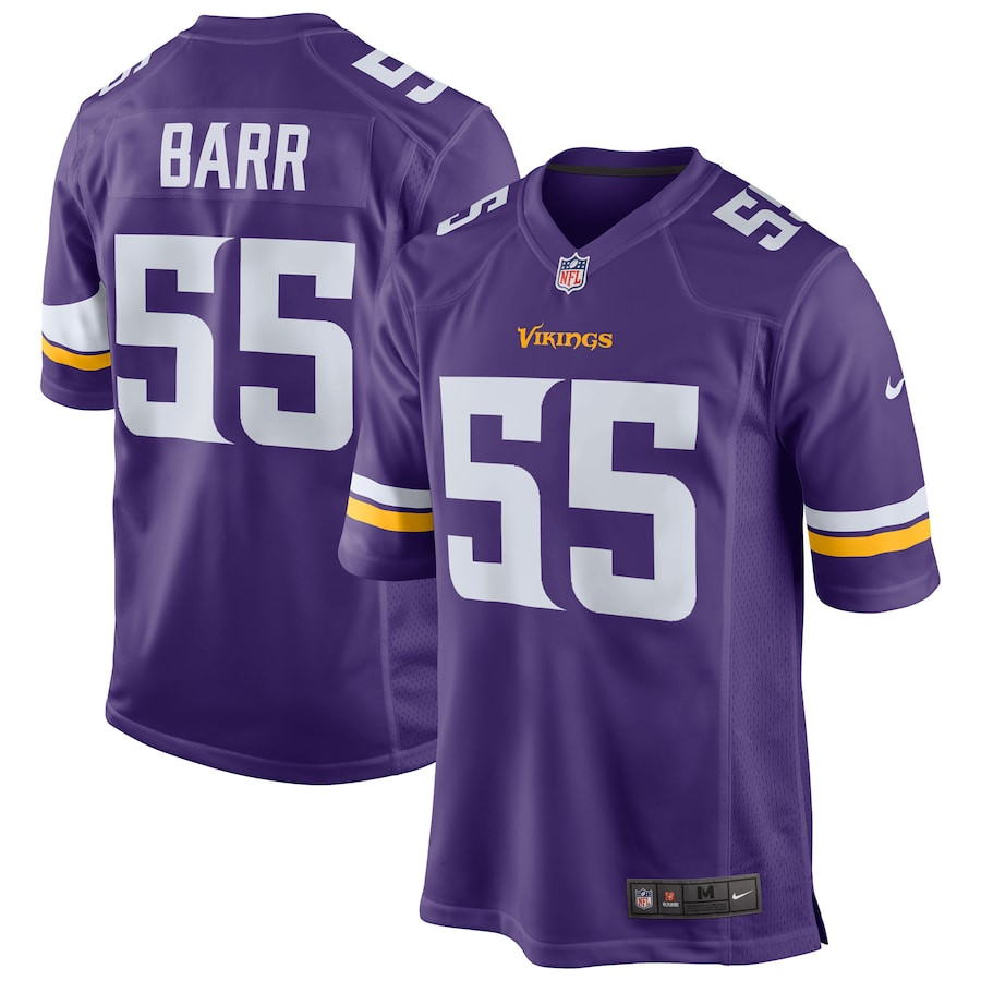 Anthony Barr 55 Minnesota Vikings Game Purple NFL Jersey Men's