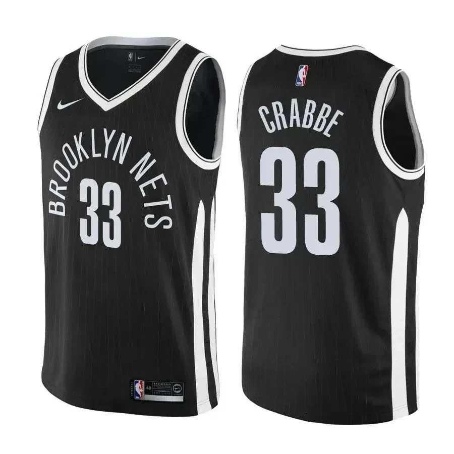 Brooklyn Nets Allen Crabbe 33 City Edition Black NBA Jersey Men's