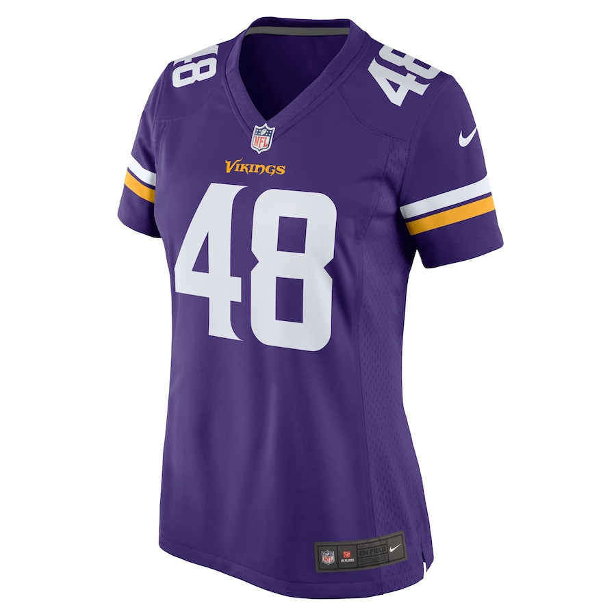 Quincy Roche 48 Minnesota Vikings Team Game Purple NFL Jersey Women's