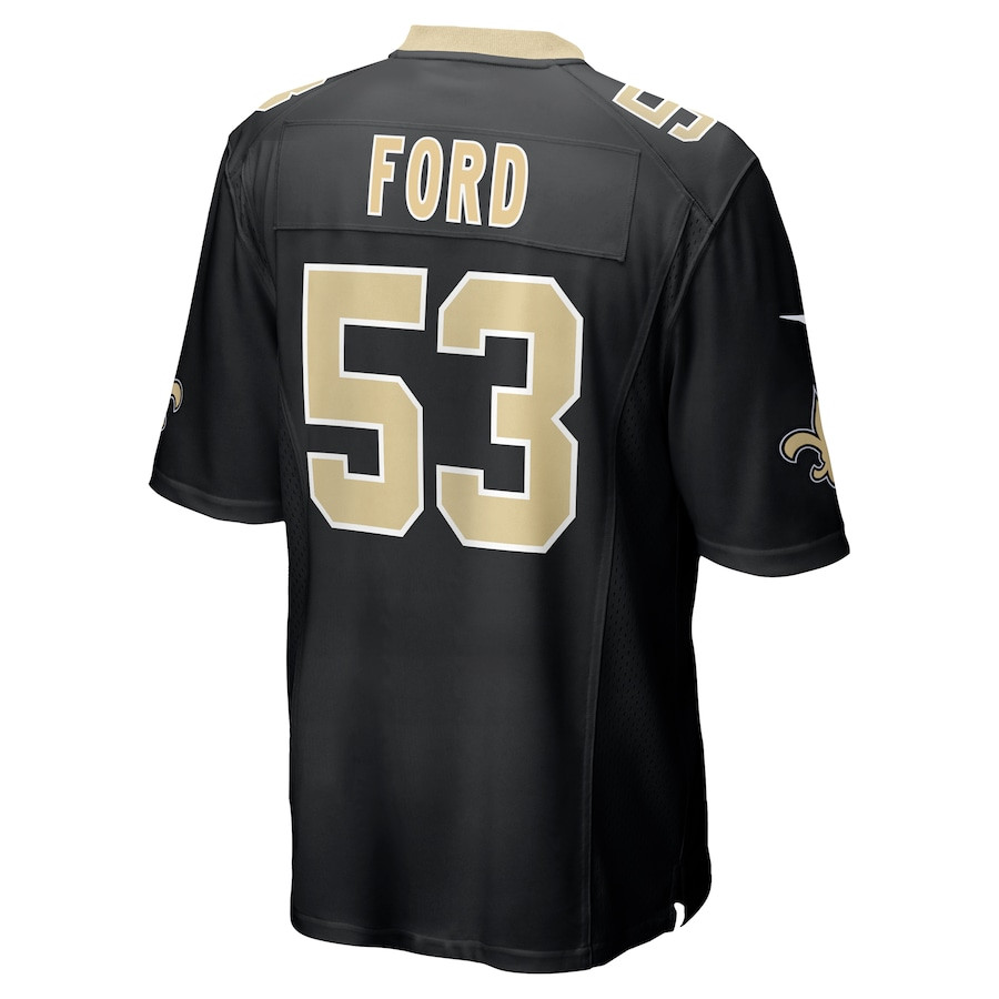 Jaylan Ford 53 New Orleans Saints Game Black NFL Jersey Men's