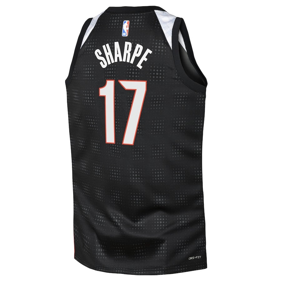 Shaedon Sharpe 17 Portland Trail Blazers 2024/25 Swingman Playe City Edition Black NBA Jersey Youth