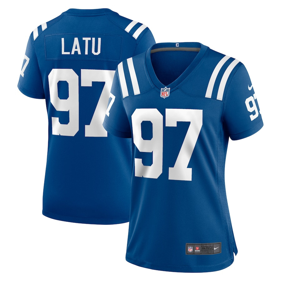 Laiatu Latu 97 Indianapolis Colts Game Royal NFL Jersey Women's