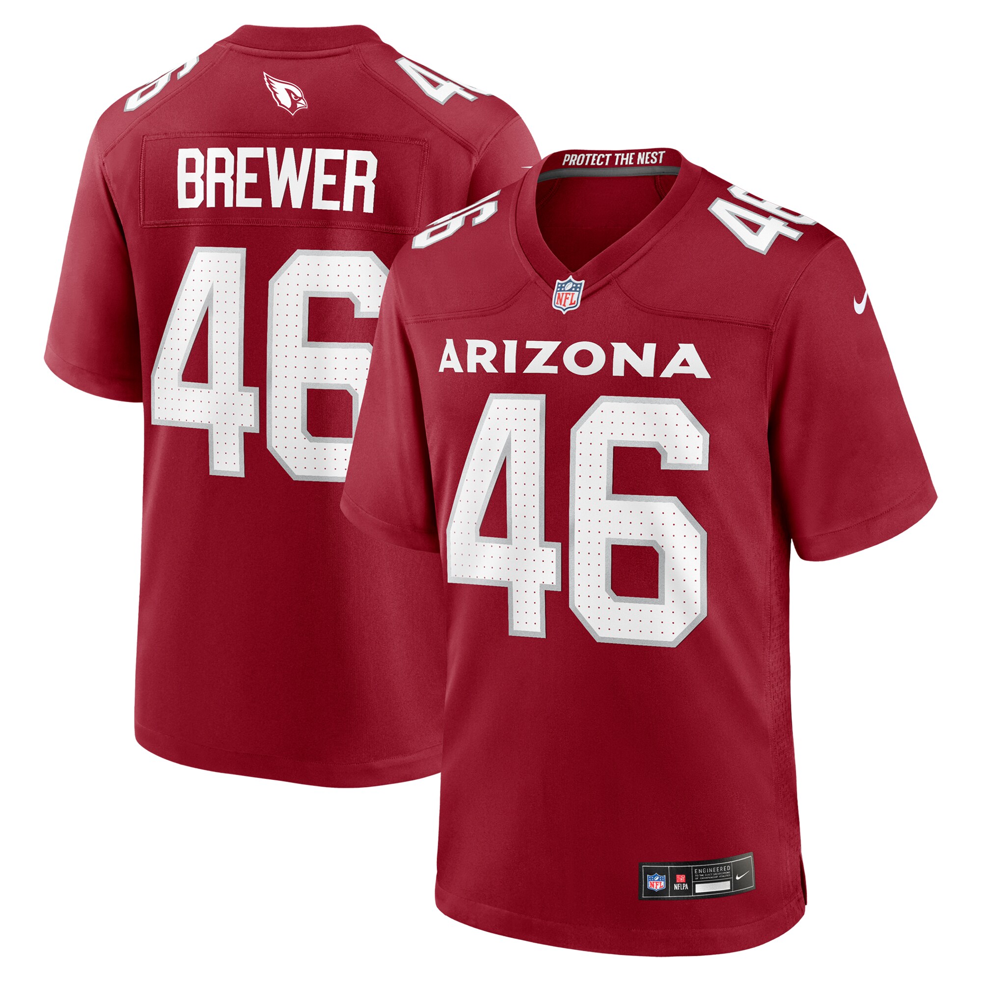 Arizona Cardinals Aaron Brewer Cardinal Team Game NFL Jersey Men's