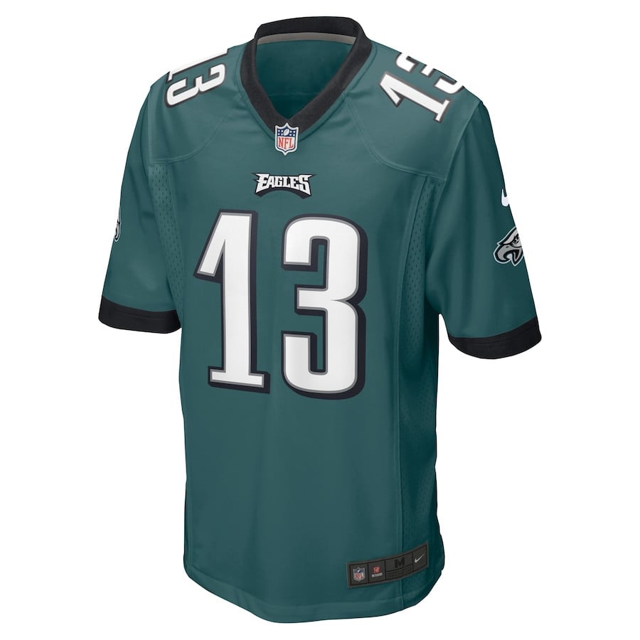 Olamide Zaccheaus 13 Philadelphia Eagles Game Midnight Green NFL Jersey Men's