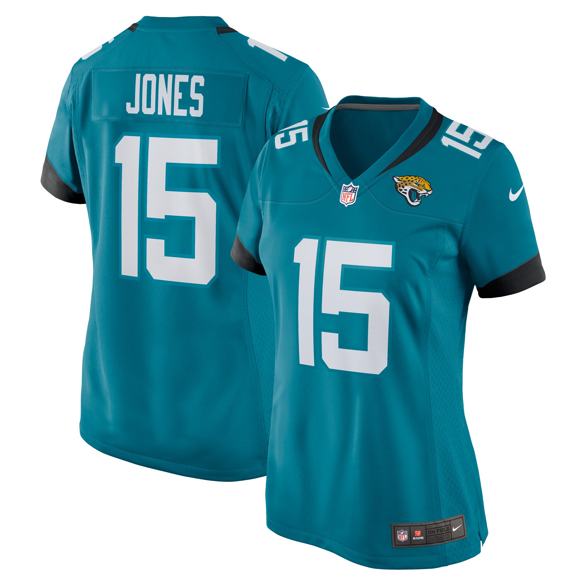 Jacksonville Jaguars Tim Jones Teal Game Player NFL Jersey Women's