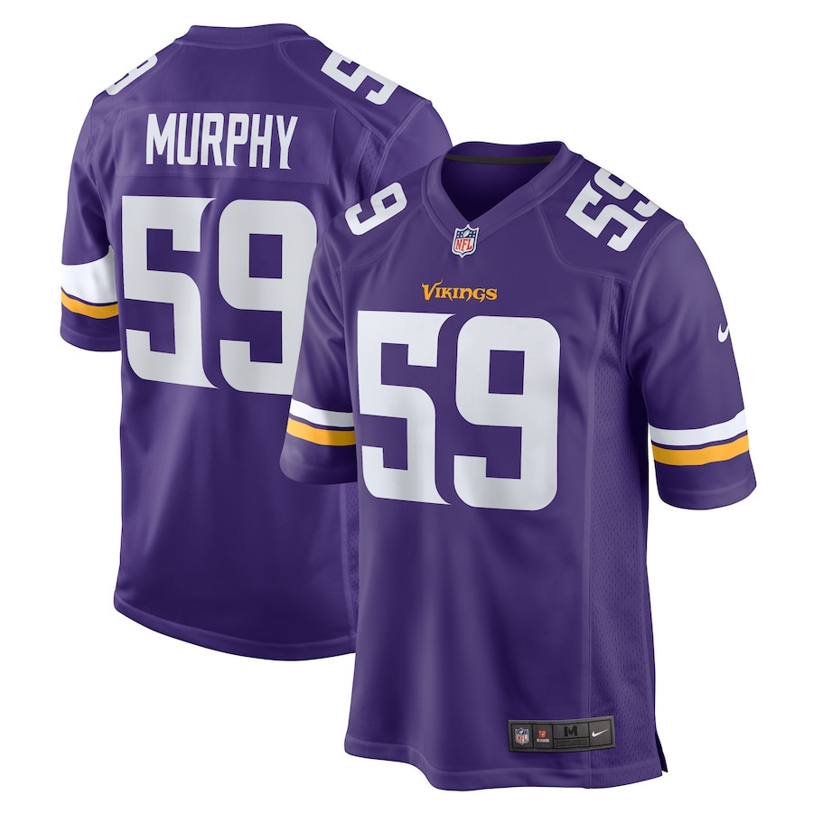 Gabriel Murphy 59 Minnesota Vikings Game Purple NFL Jersey Men's