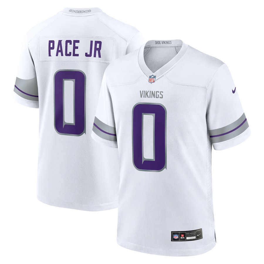 Ivan Pace Jr 0 Minnesota Vikings Alternate Game White NFL Jersey Men's