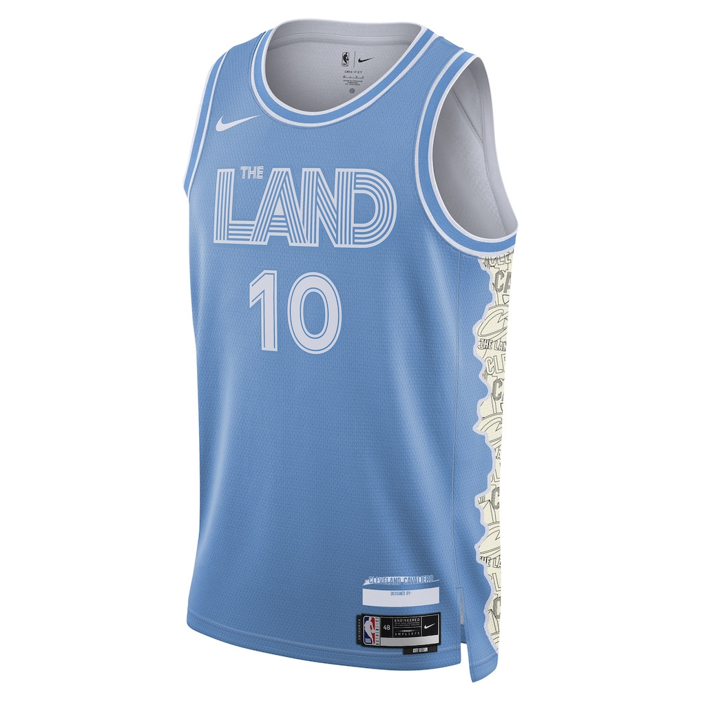 Darius Garland 10 Cleveland Cavaliers Unisex 2024/25 Swingman Player City Edition Light Blue NBA Jersey Unisex