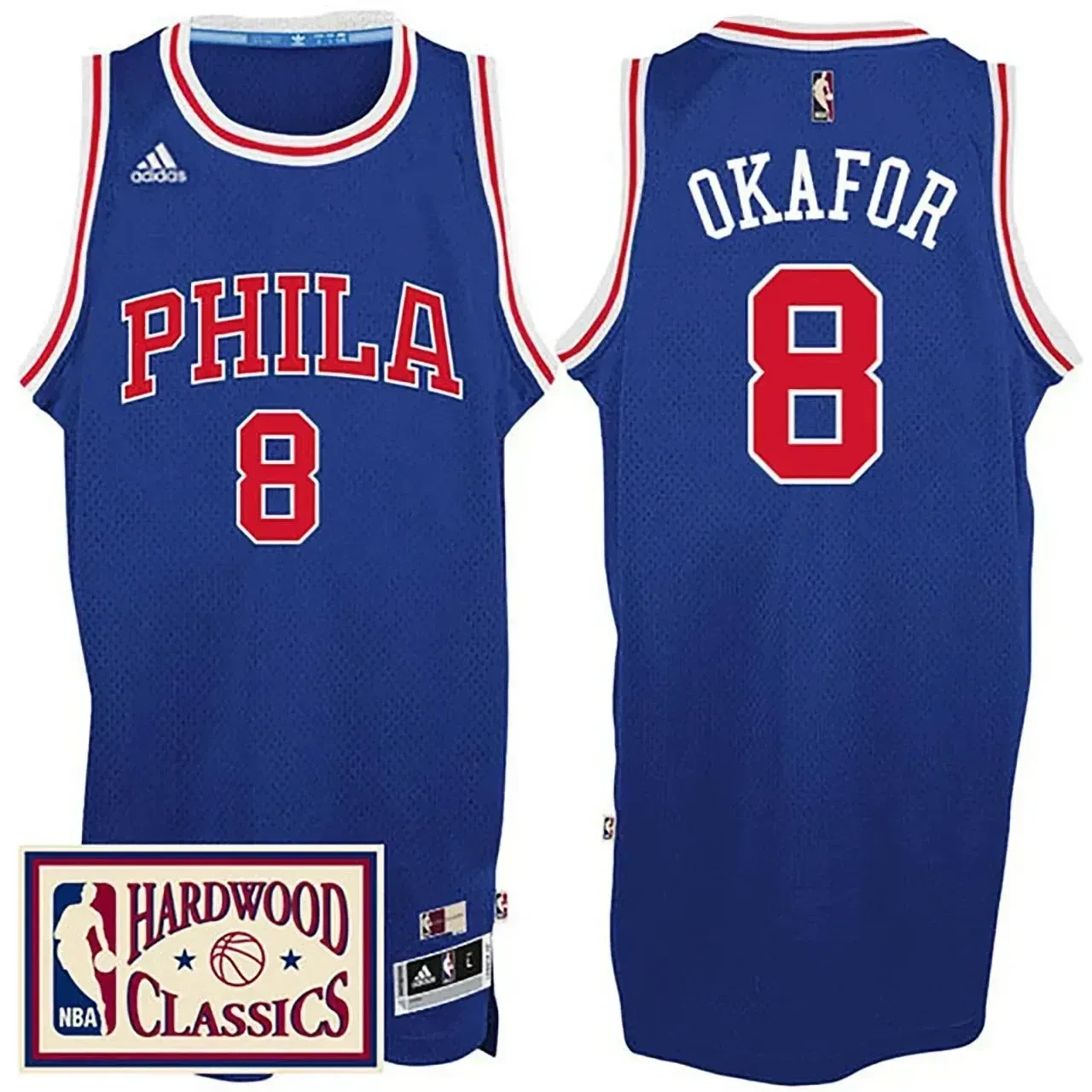 2016-17 Season Philadelphia 76ers 8 Hardwood Classics Throwback Royal Jahlil Okafor NBA Jersey Men's