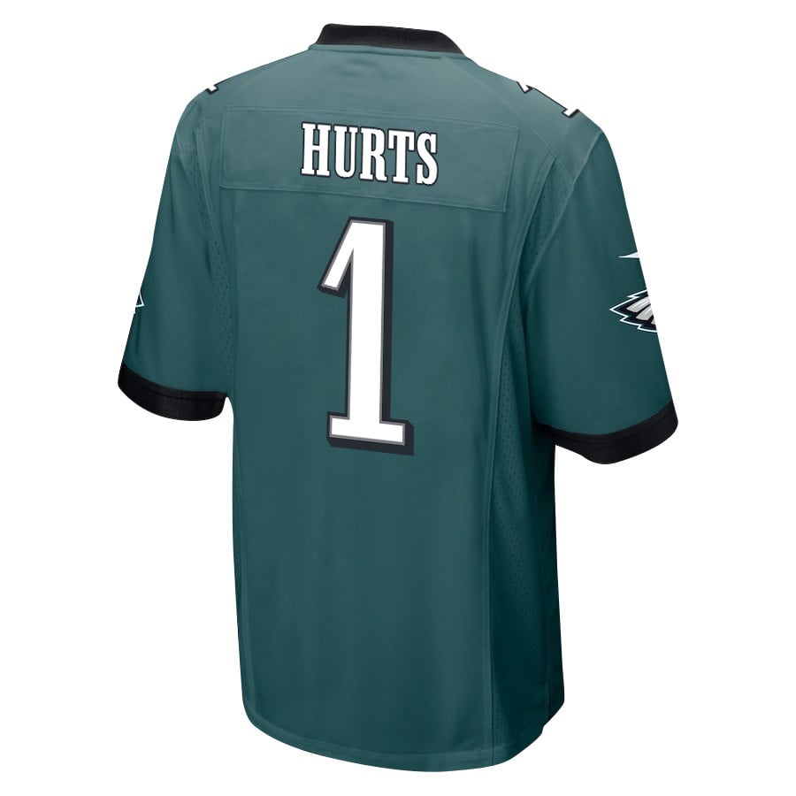 Jalen Hurts 1 Philadelphia Eagles Jalen's Pain Train' Game Midnight Green NFL Jersey Men's