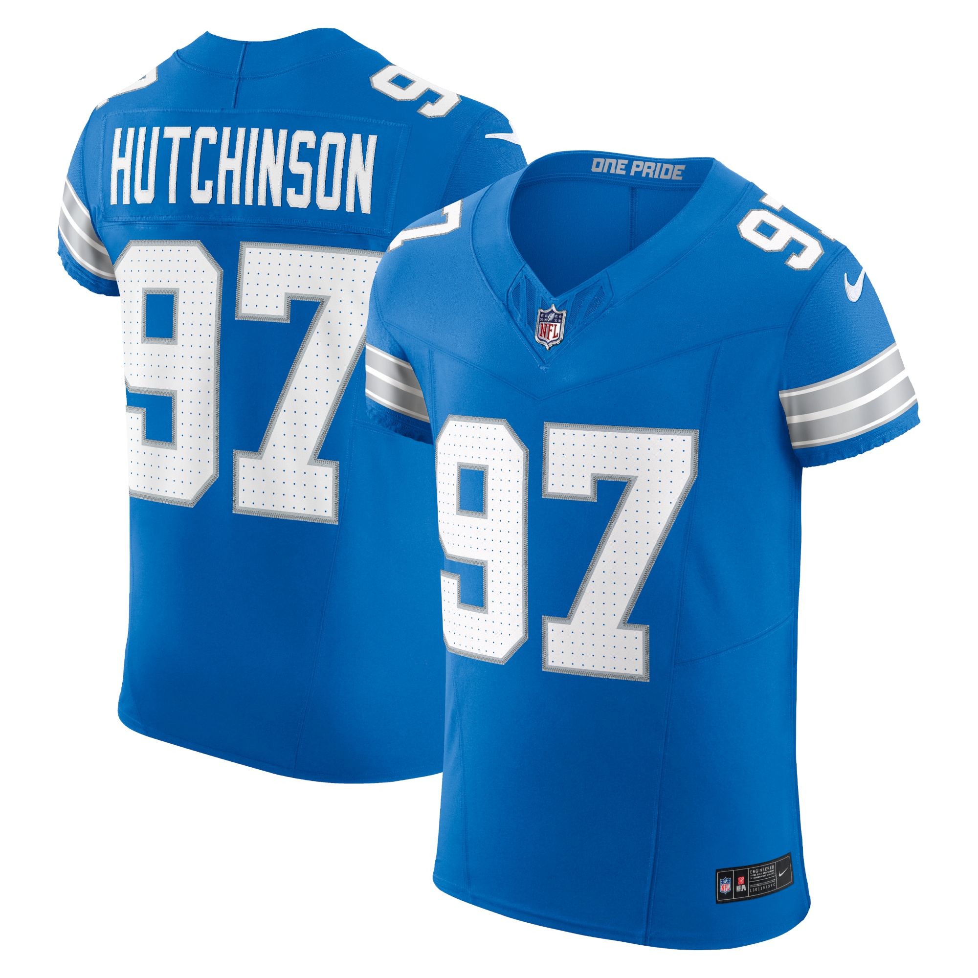 Detroit Lions Aidan Hutchinson Blue Vapor F.U.S.E. Elite NFL Jersey Men's