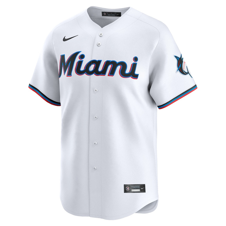 Miami Marlins Home Limited White MLB Jersey Men's