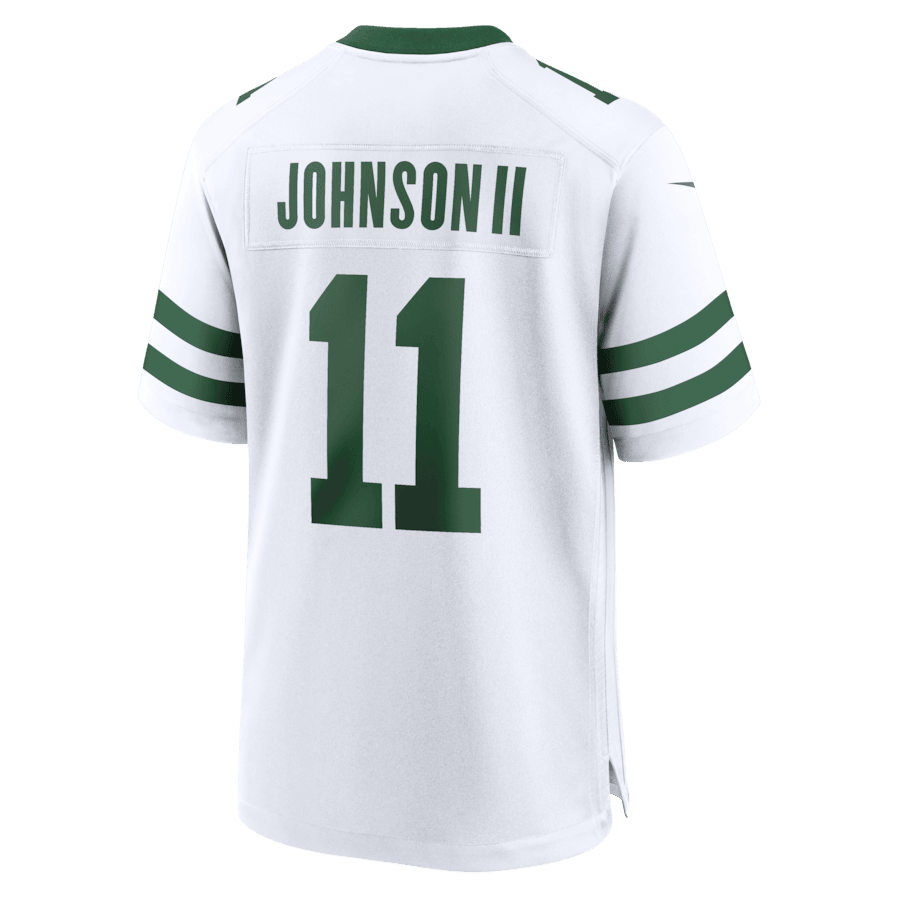 Jermaine Johnson II 11 New York Jets Alternate Game White NFL Jersey Men's
