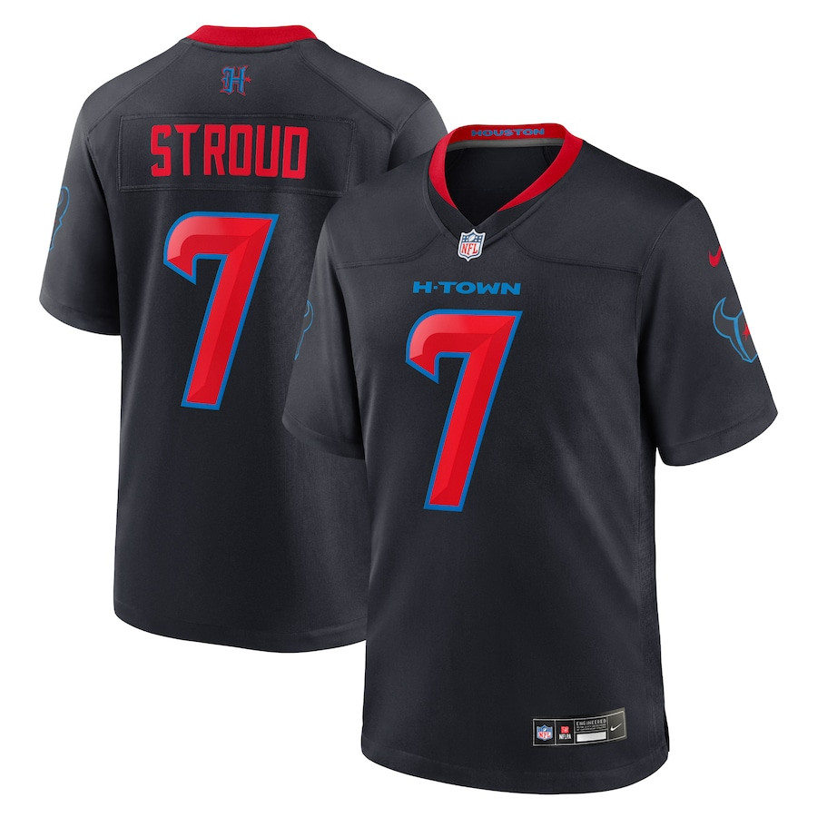 C.J. Stroud 7 Houston Texans 2nd Alternate Game Navy NFL Jersey Men's