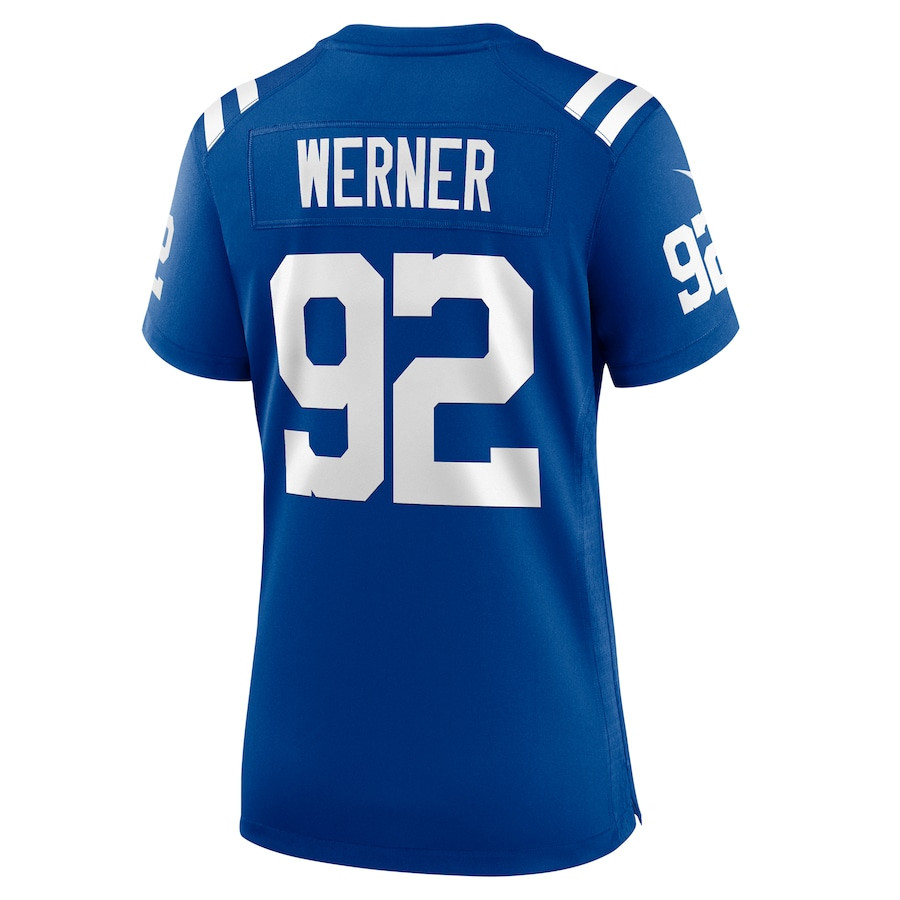 Bjoern Werner 92 Indianapolis Colts Retired Player Game Royal NFL Jersey Women's