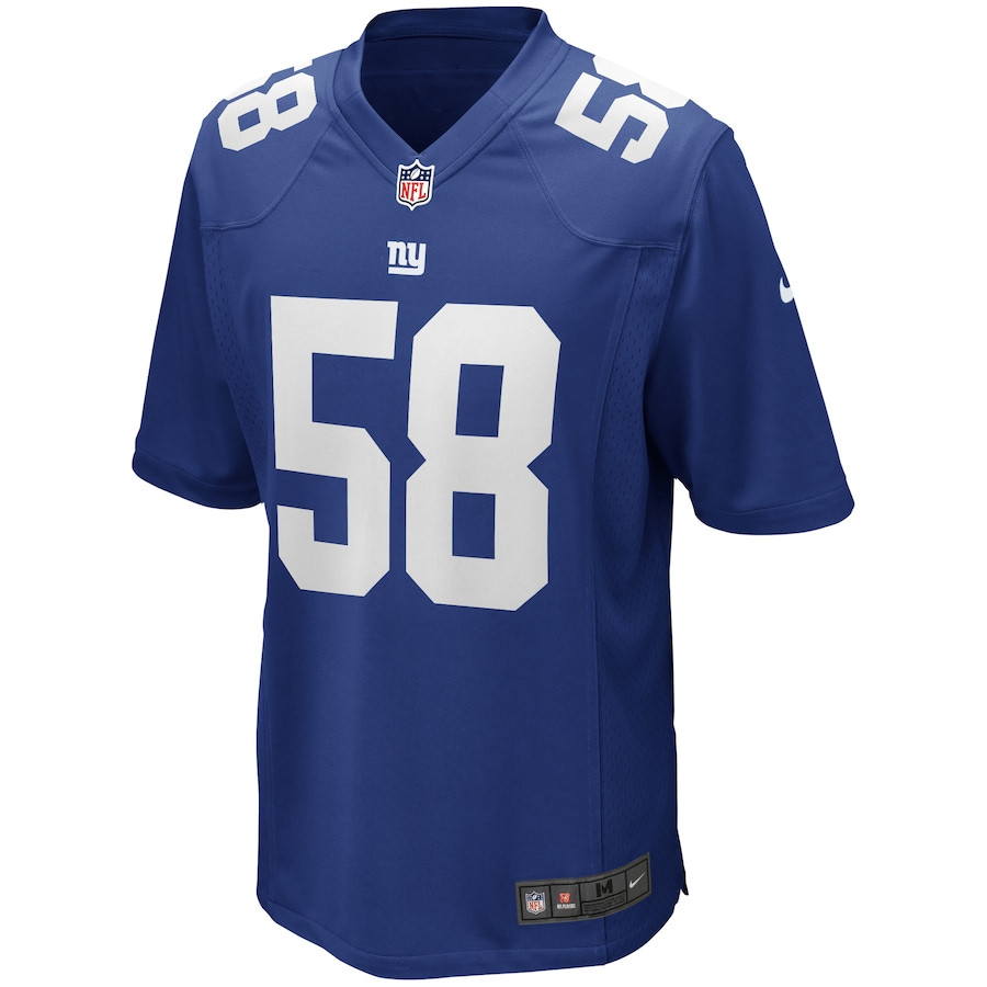 Carl Banks 58 New York Giants Game Retired Royal NFL Jersey Men's