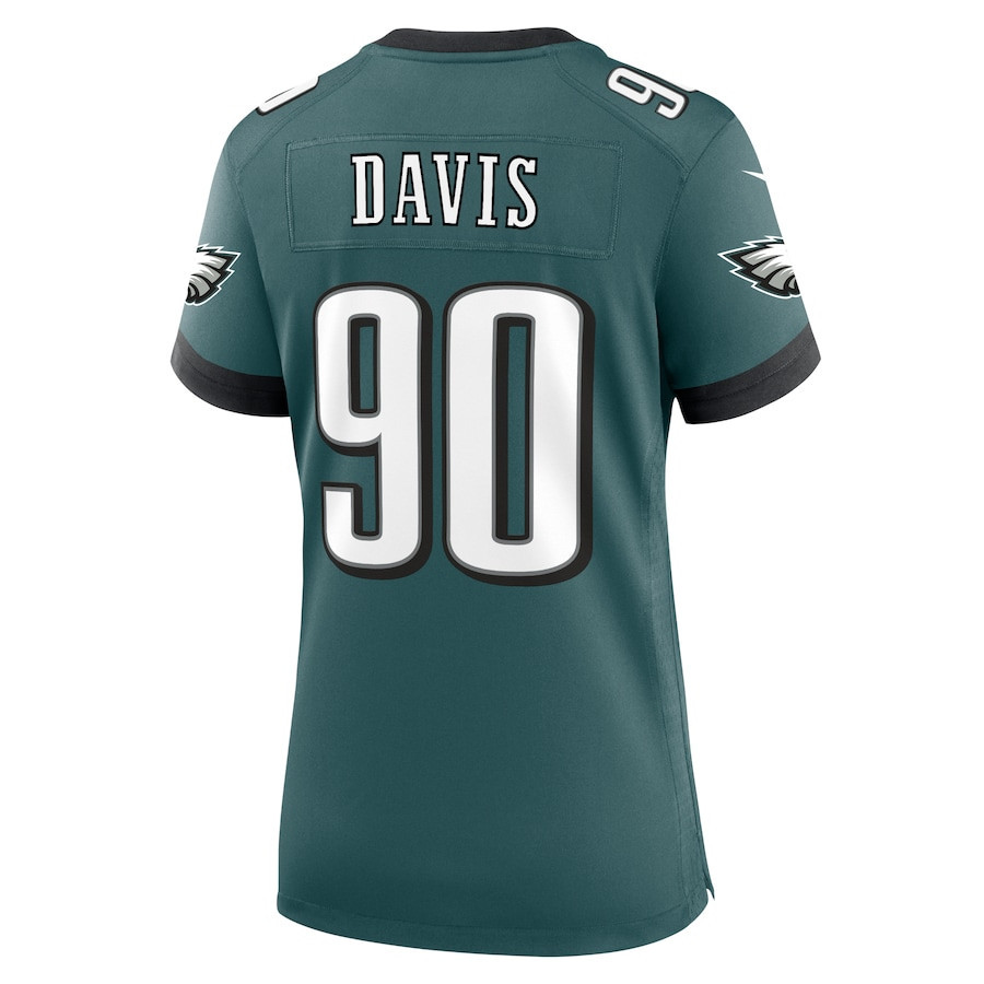 Jordan Davis #90 Philadelphia Eagles Super Bowl LIX Midnight Green NFL Jersey Women's
