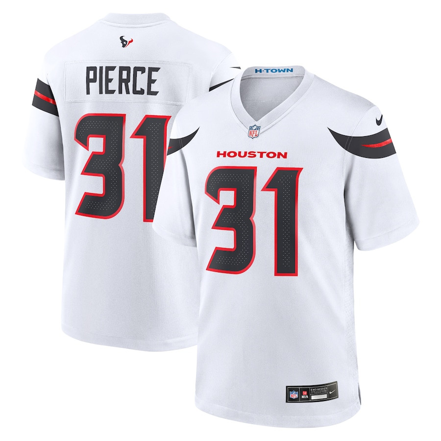 Dameon Pierce 31 Houston Texans Game White NFL Jersey Men's