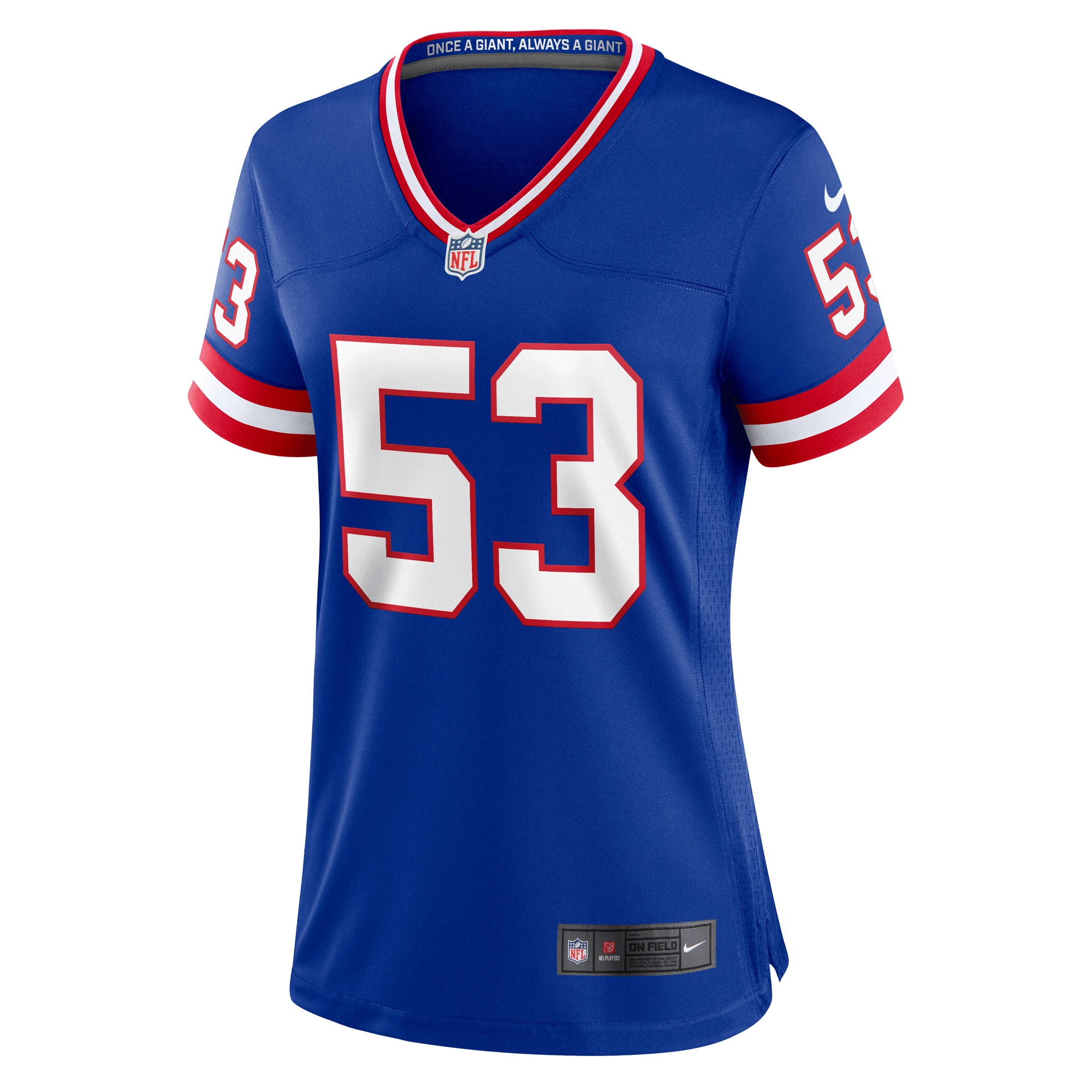 New York Giants Harry Carson Royal Classic Retired Player Game NFL Jersey Women's