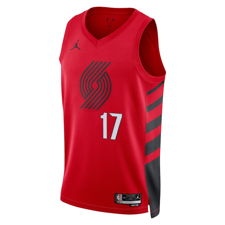 Shaedon Sharpe 17 Portland Trail Blazers Unisex Swingman Statement Edition Red NBA Jersey Unisex