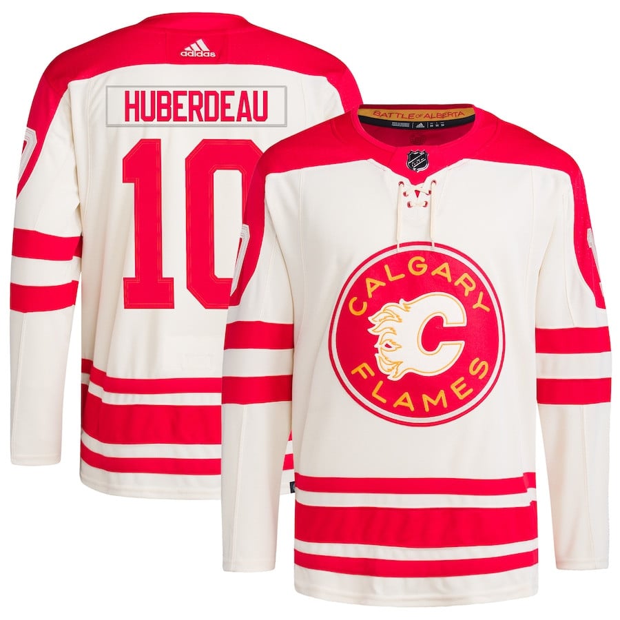 Jonathan Huberdeau 10 Calgary Flames 2023 Heritage Classic Primegreen Cream NHL Jersey Men's