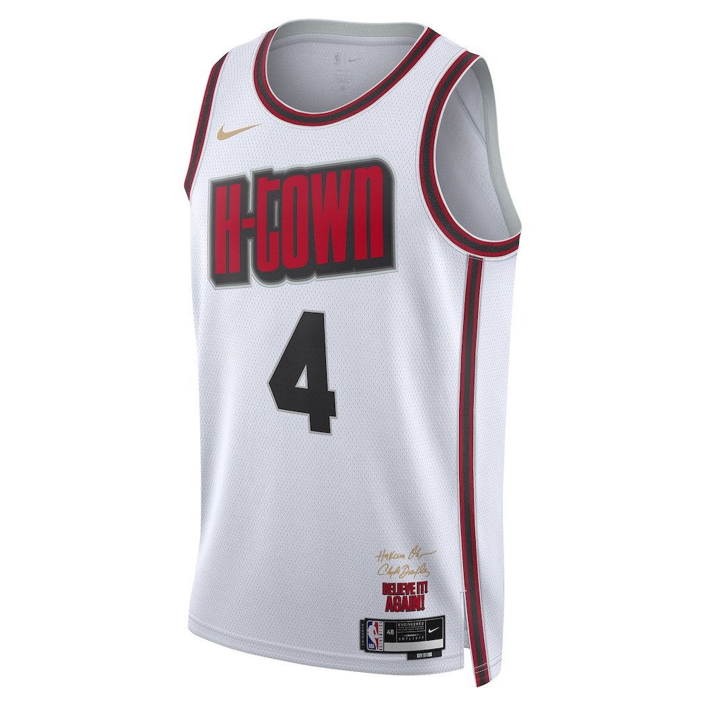 Jalen Green 4 Houston Rockets Unisex 2024/25 Swingman Player City Editio White NBA Jersey Unisex