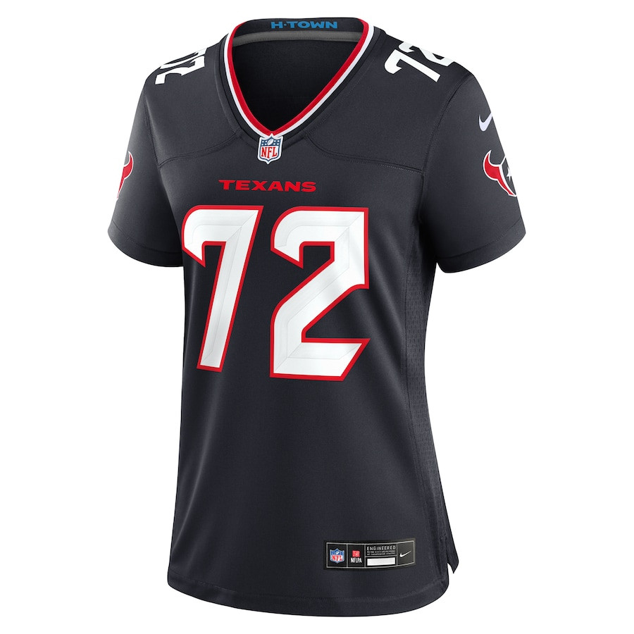 Jaylon Thomas 72 Houston Texans Team Game Navy NFL Jersey Women's