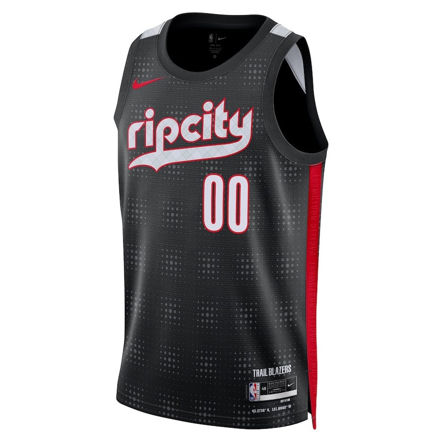 Portland Trail Blazers Unisex 2024/25 Custom Swingman City Edition Black NBA Jersey Unisex
