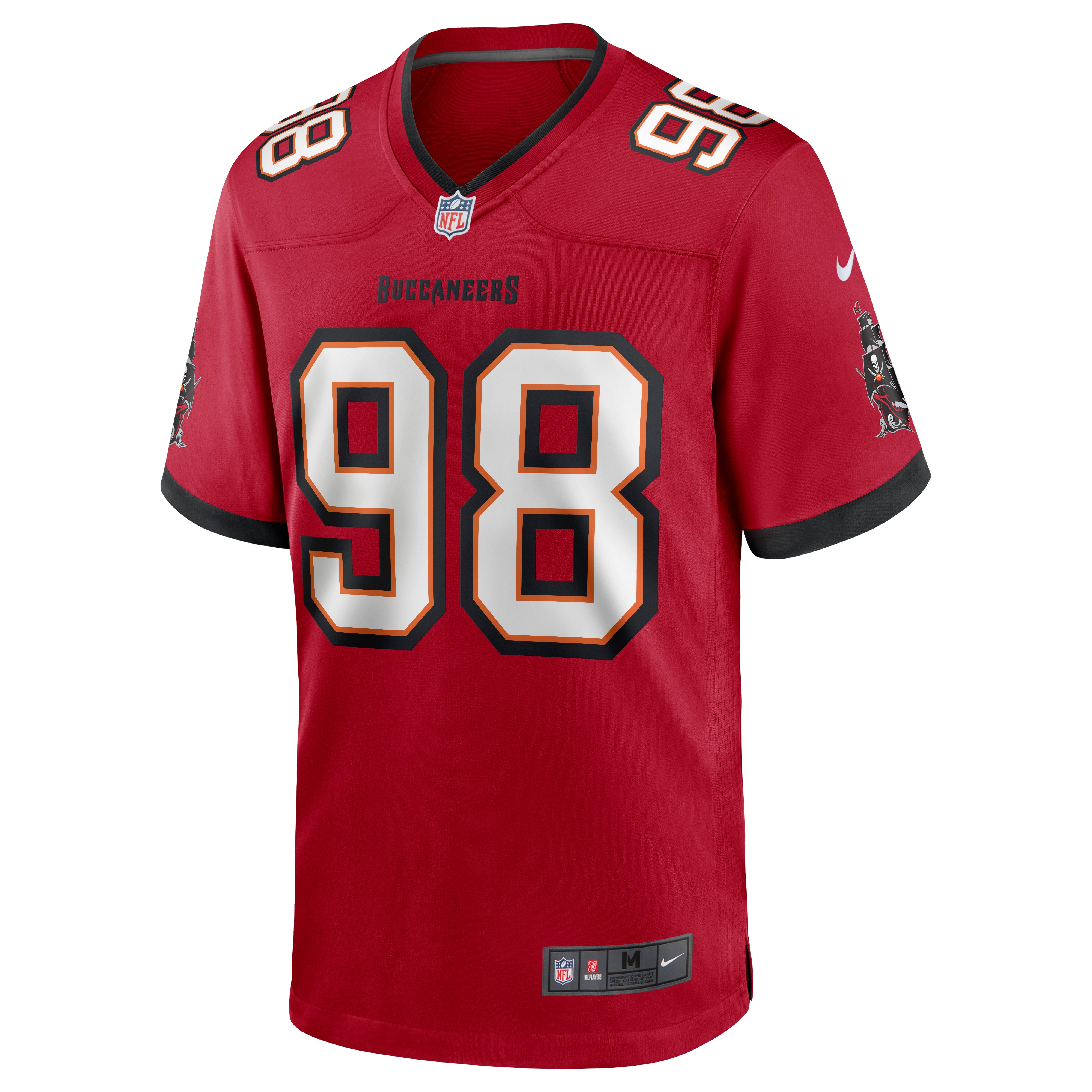 Tampa Bay Buccaneers Anthony Nelson Red Game NFL Jersey Men's